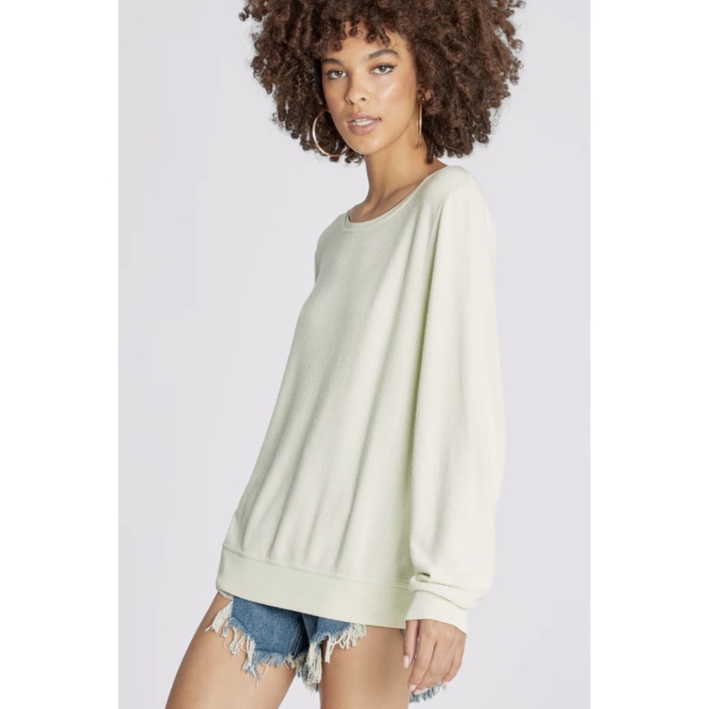 NWT Wildfox Oversized Baggy Beach Jumper in Shore (Mint Green)